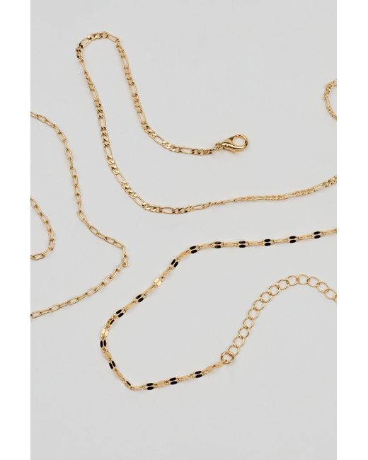 Garage Yellow Set Of 3 Delicate Anklets
