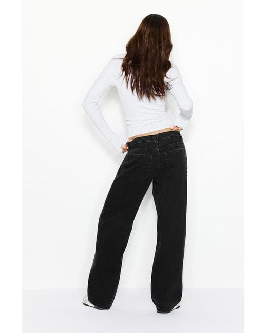 Garage Black Low Rise Baggy Jeans