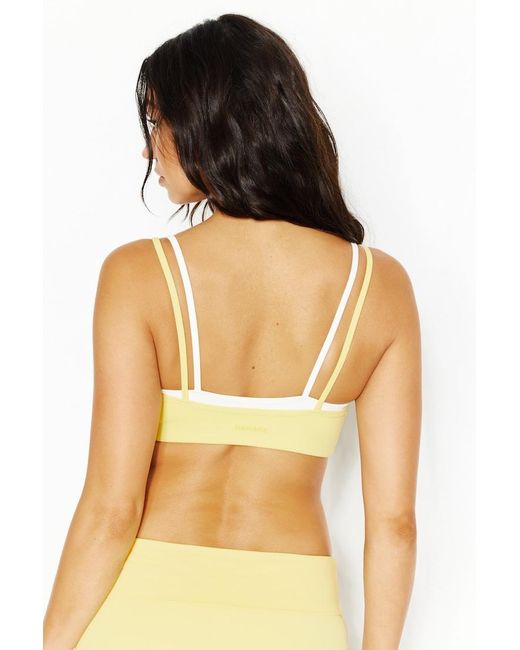 Garage Yellow Active Double Layer Bra