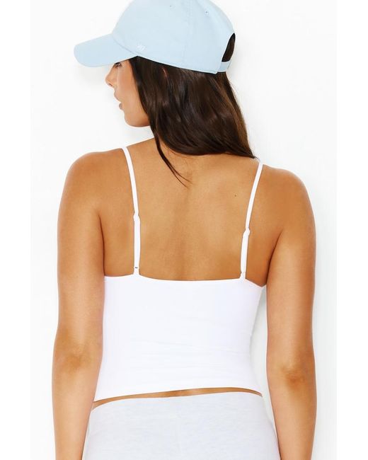 Garage White Sleek Crossover Cami Top