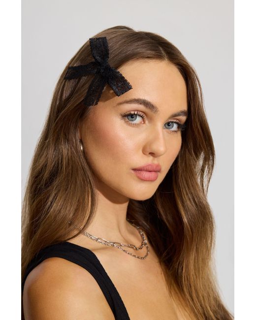 Garage Black 2-pack Lace Bow Hair Clips