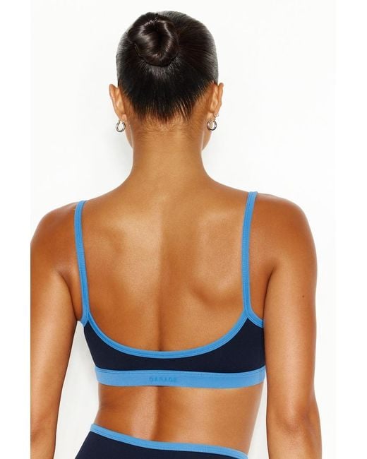 Garage Blue Active Low Back Micro Bra