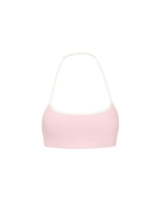 Garage Pink Active Micro Halter Top