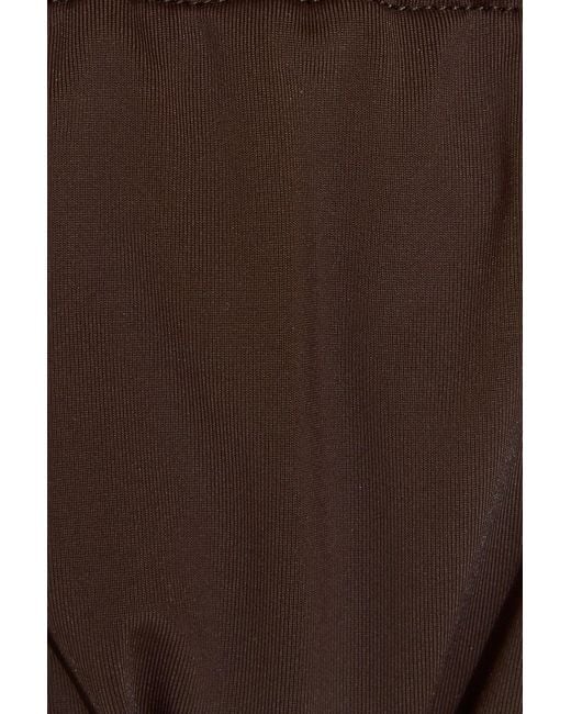 Garage Brown Ruched Tiny Bikini Bottom