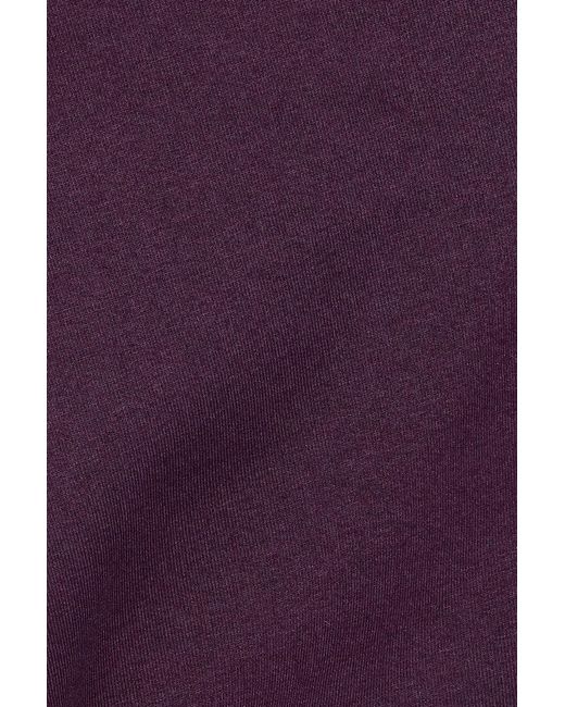 Garage Purple Stretchterry Off Shoulder Top