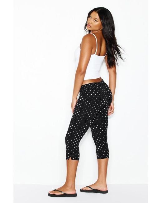 Garage Black Stretchterry Capri Pants