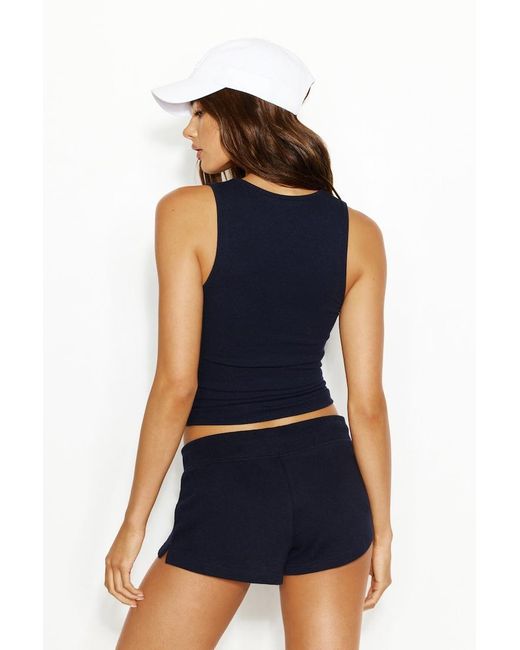Garage Blue Snatchrib Scoop Tank Top