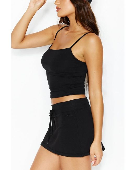 Garage Black Stretchterry Scoop Cami Top