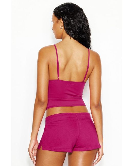 Garage Pink Active Plunge Cami Top