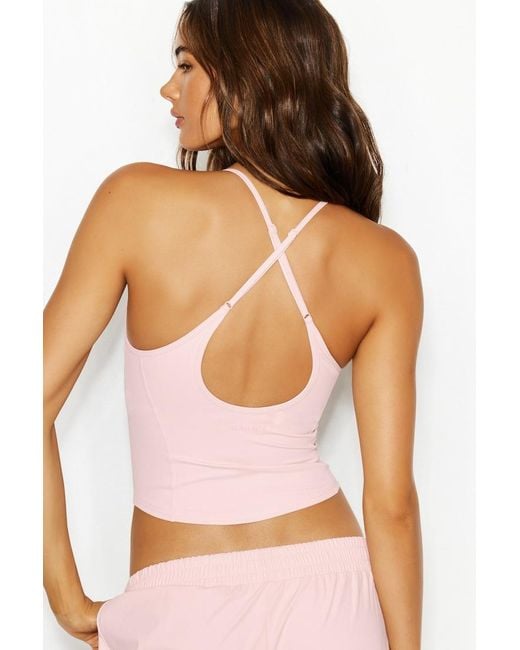 Garage Pink Active Keyhole Back Cami Top
