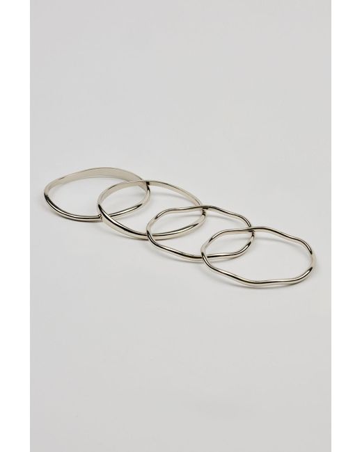 Garage Blue Set Of 4 Wavy Bangles