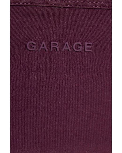 Garage Purple Active Plunge Cami Top