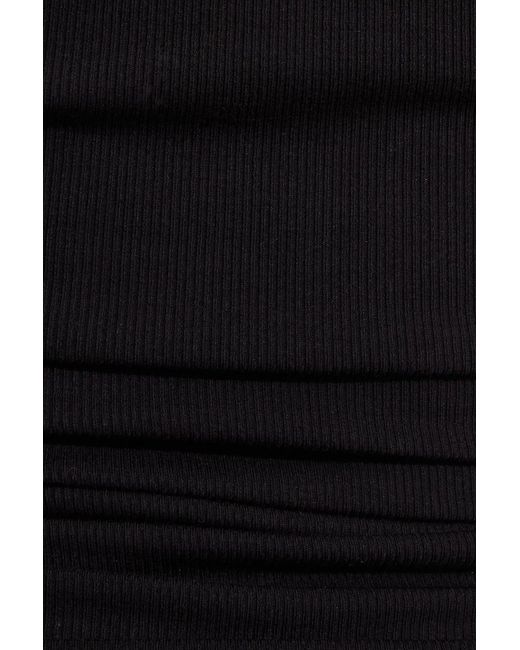 Garage Black Snatchrib Scoop Tank Top