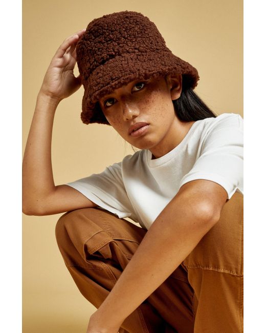 Garage Synthetic Sherpa Bucket Hat in 
