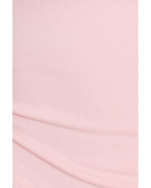 Garage Pink Stretchterry Open Back Halter Top