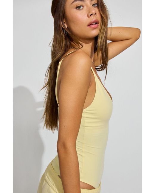 Garage Yellow Softactive Plunge Bodysuit