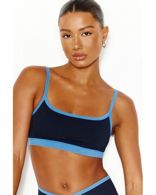 Garage Blue Active Low Back Micro Bra
