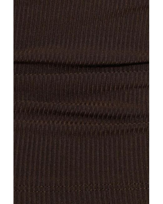 Garage Black Mini Ribbed Halter Cami Top