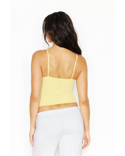 Garage Yellow Active Plunge Cami Top
