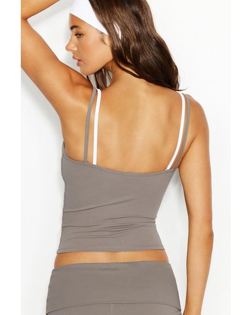 Garage White Sleek Double Layer Cami Top