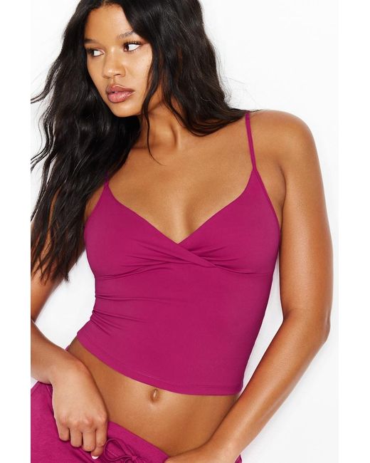 Garage Pink Sleek Crossover Cami Top