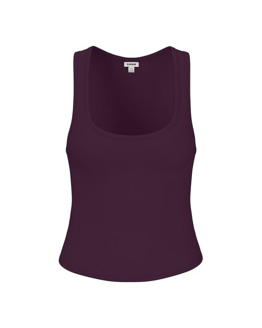 Garage Purple Snatchrib Scoop Tank Top
