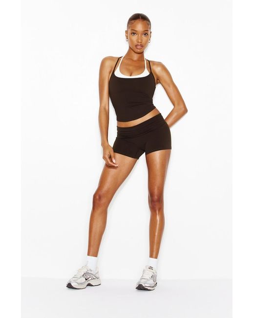 Garage Brown Active Layered Tank Top