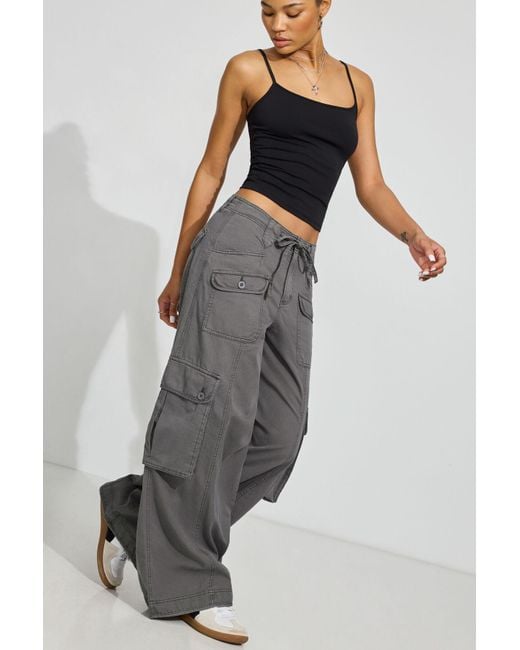 Garage Extreme Baggy Cargo Pants in Gray | Lyst