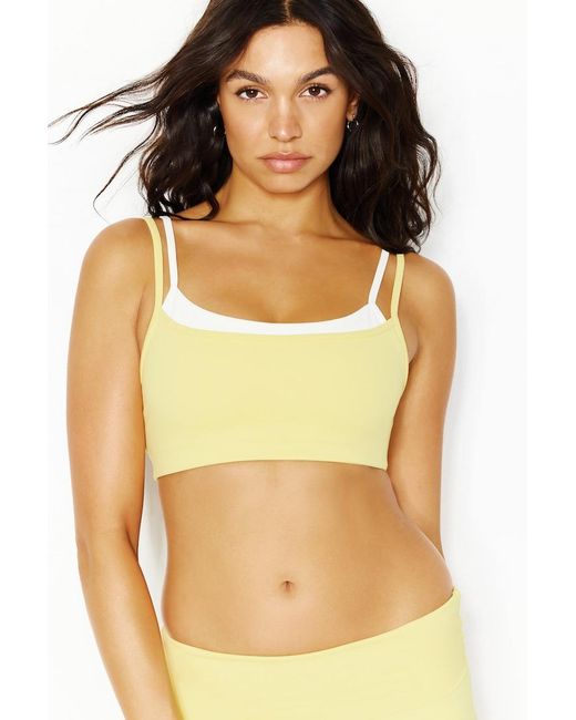 Garage Yellow Active Double Layer Bra
