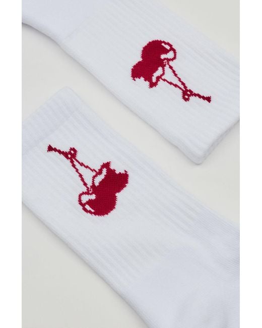 Garage Multicolor Sour Cherry Crew Socks