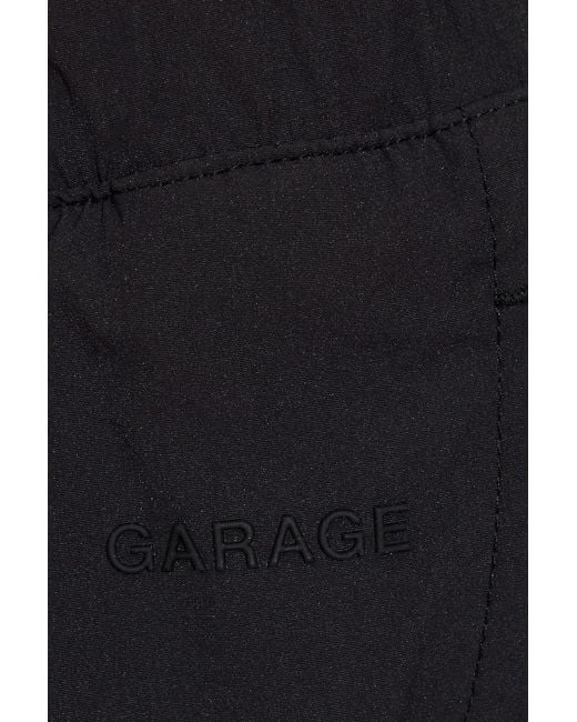 Garage Black Nylon Dolphin Shorts