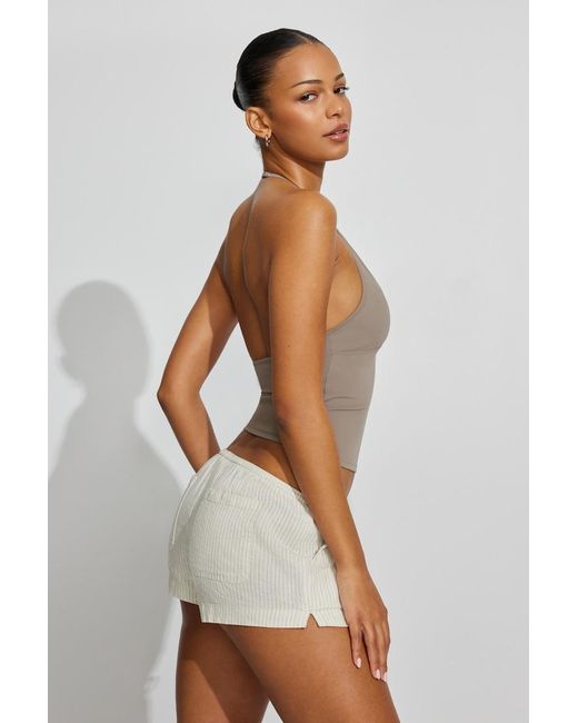 Garage Natural Clean Linen Mini Shorts