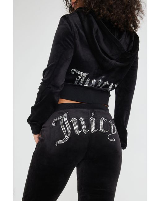 Garage Synthetic Juicy Couture Og Big Bling Velour Track Pants in Black ...