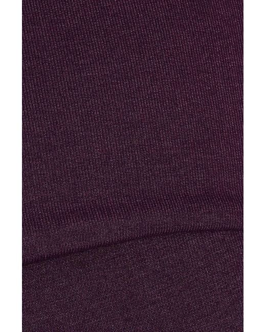 Garage Purple Stretchterry Foldover Bootcut Pants