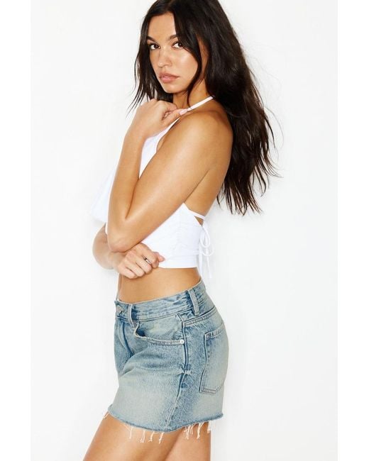 Garage Blue Boyfriend Denim Shorts