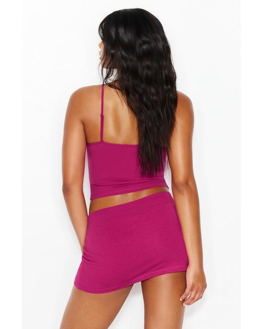 Garage Pink Stretchterry Micro Skort