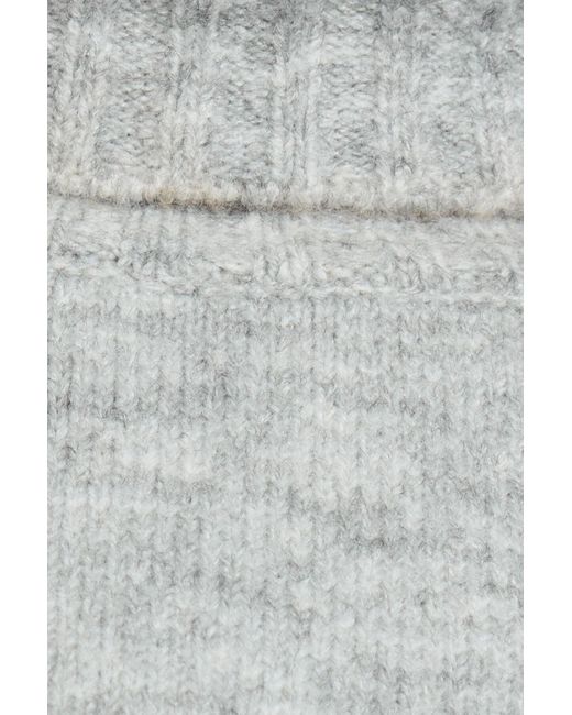 Garage Gray Spongy Cropped Turtleneck