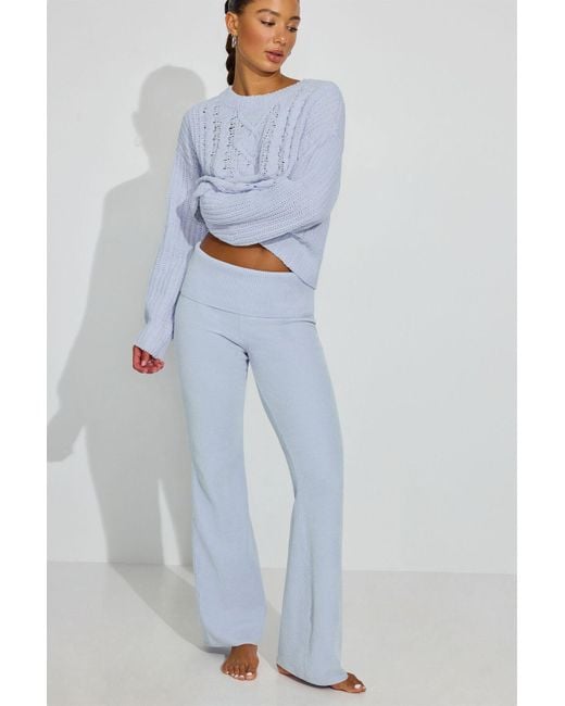 Garage Blue Chenille Oversized Sweater