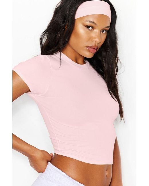 Garage Red Supersoft Crewneck Cropped T-Shirt