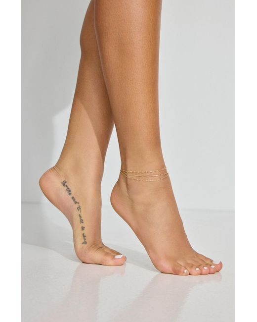 Garage Yellow Set Of 3 Delicate Anklets