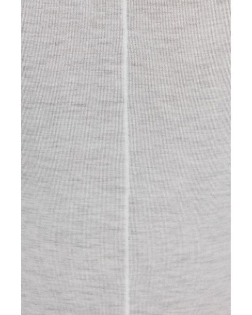 Garage White Cozy Boat Neck Long Sleeve Top