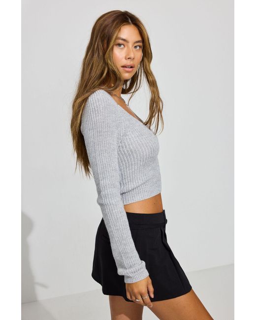 Garage Gray Supersoft Crop Sweater