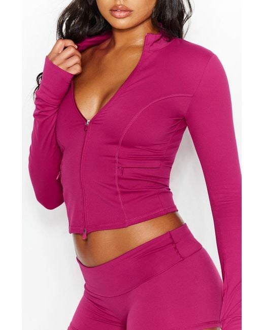 Garage Red Active Double Zip Jacket