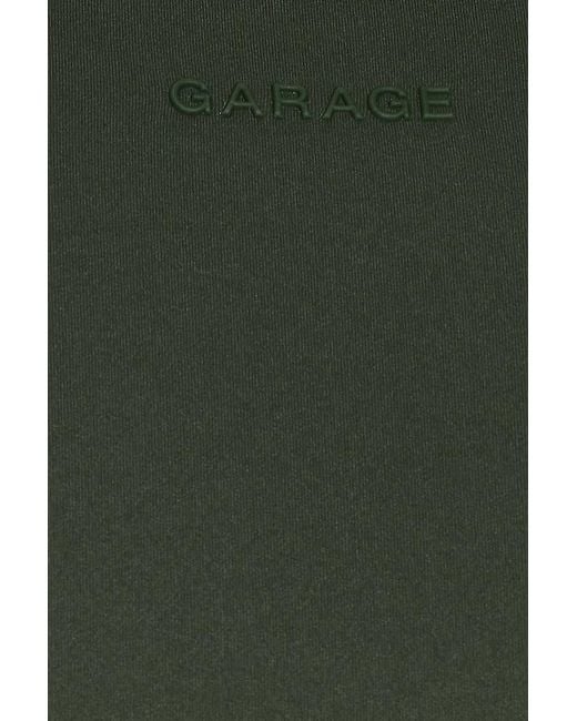 Garage Green Active Layered Mesh Long Sleeve Top