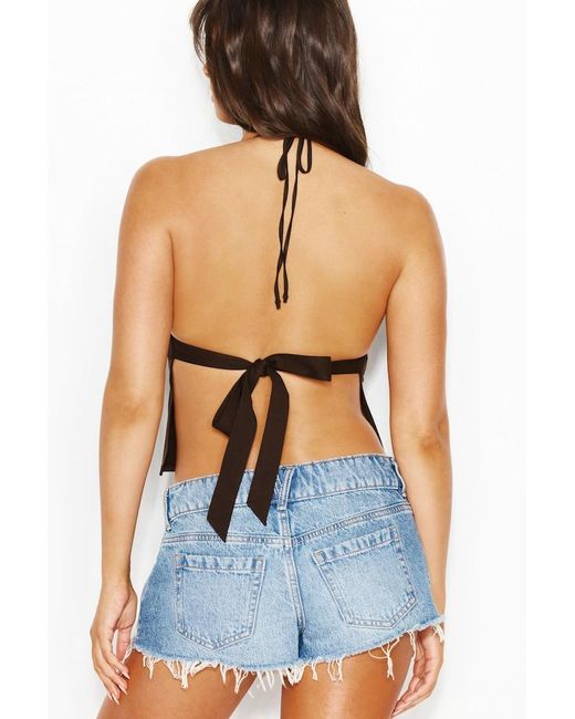 Garage Blue Celine Tie Back Apron Top