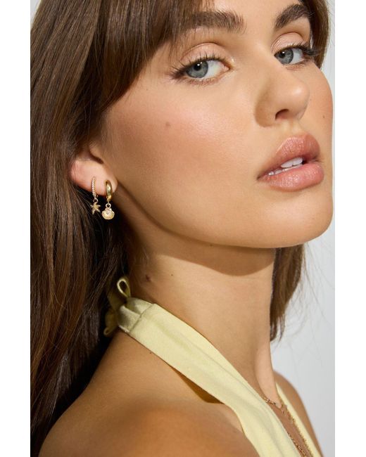 Garage Natural 3 Pack It's A Catch Hoop Earrings