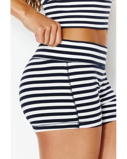 Garage Blue Stretchterry Cheeky Shorts