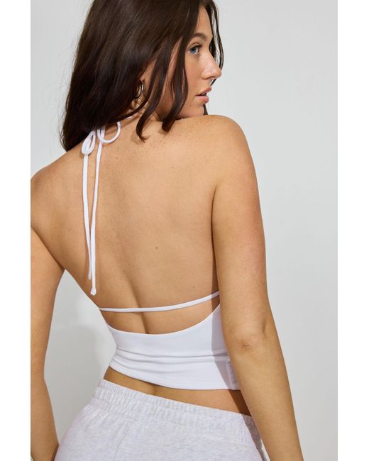 Garage Multicolor High Neck Open Back Halter Top