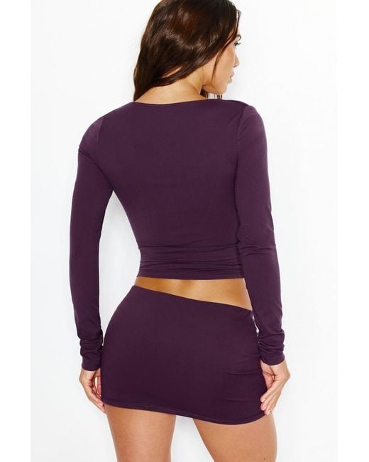 Garage Purple Active Low Rise Micro Skort