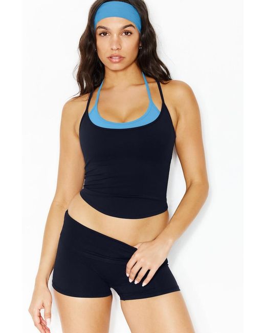 Garage Blue Active Layered Tank Top